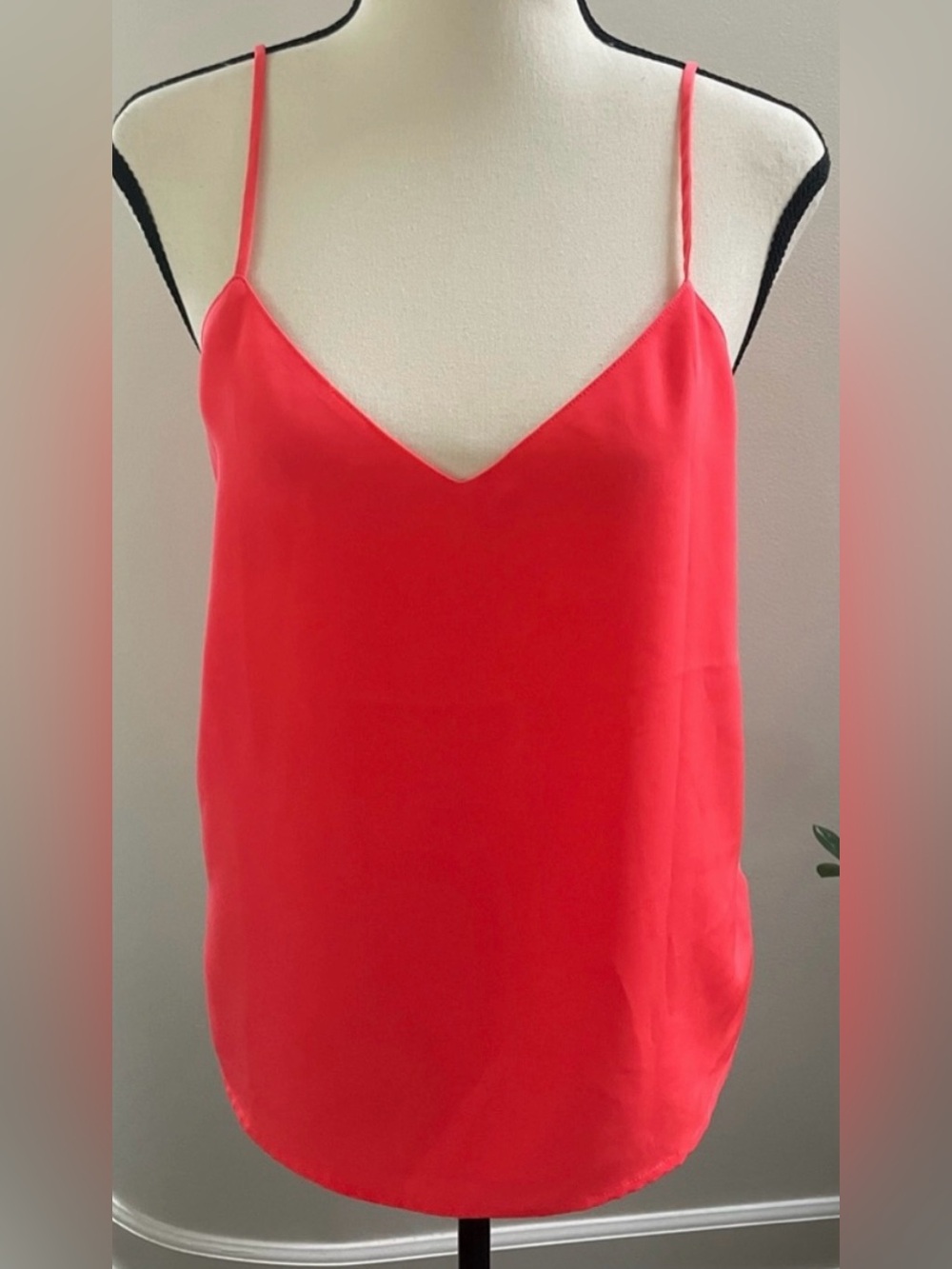 Scotch & Soda Coral Red / Pink Cami V Neck Spaghetti Strap Top Small